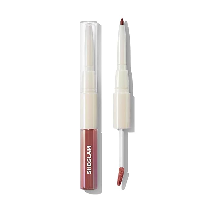 SHEGLAM 2-In-1 Lip Rules Liner & Gloss Pen Long Lasting Plumping Perfect Lip Combo Makeup Set-Play Fair